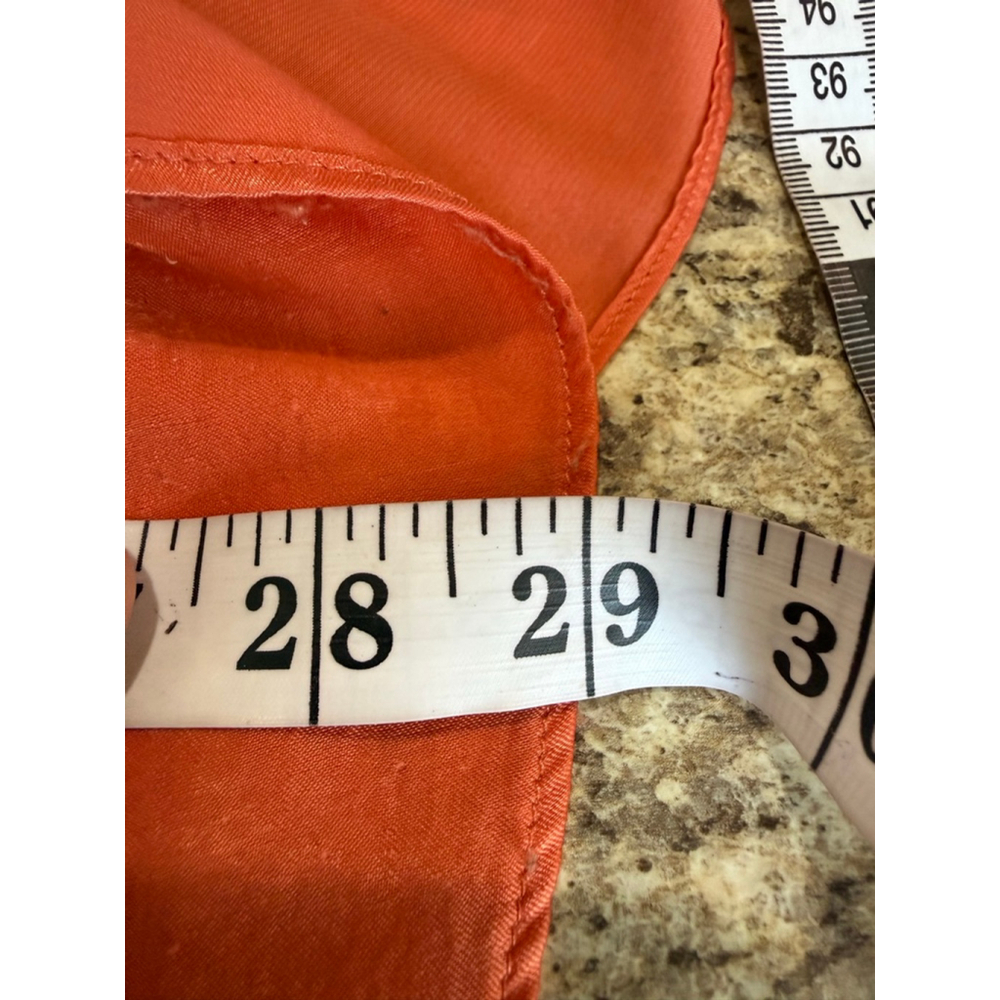 Women's Tahari Orange Long Sleeve Blouse XL - Picture 5 of 9